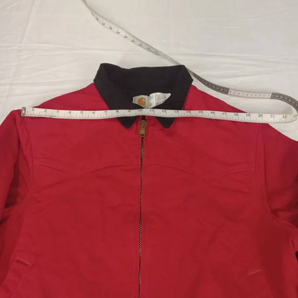Carhartt Men's Vintage Red Full Zip  Insulated Lined Jacket - Picture 9 of 16